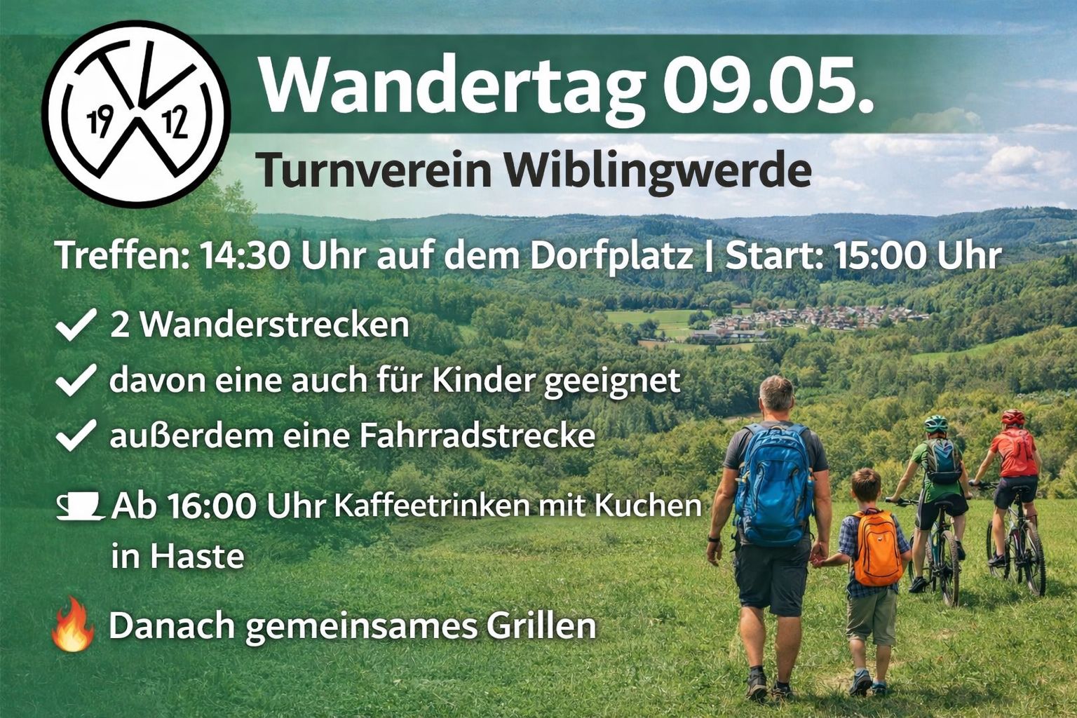 🌿 Wandertag beim Turnverein Wiblingwerde am 09.05.2026